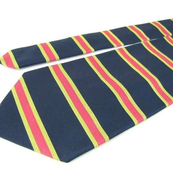 BROOKS BROTHERS Tie Green Pink Horizontal Stripe - Picture 4 of 8